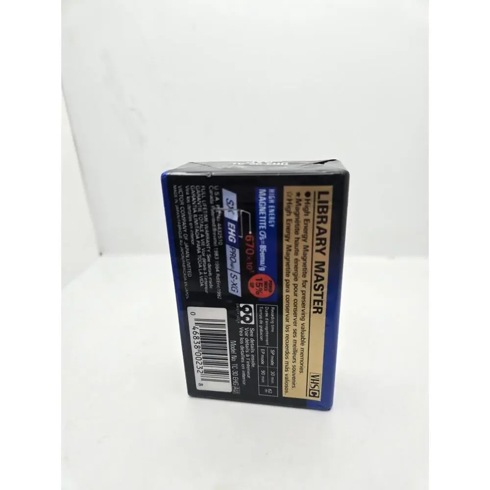 VHS Cassette JVC TC-30 EHG Tape Compact Camcorders New Unopened New Old Stock